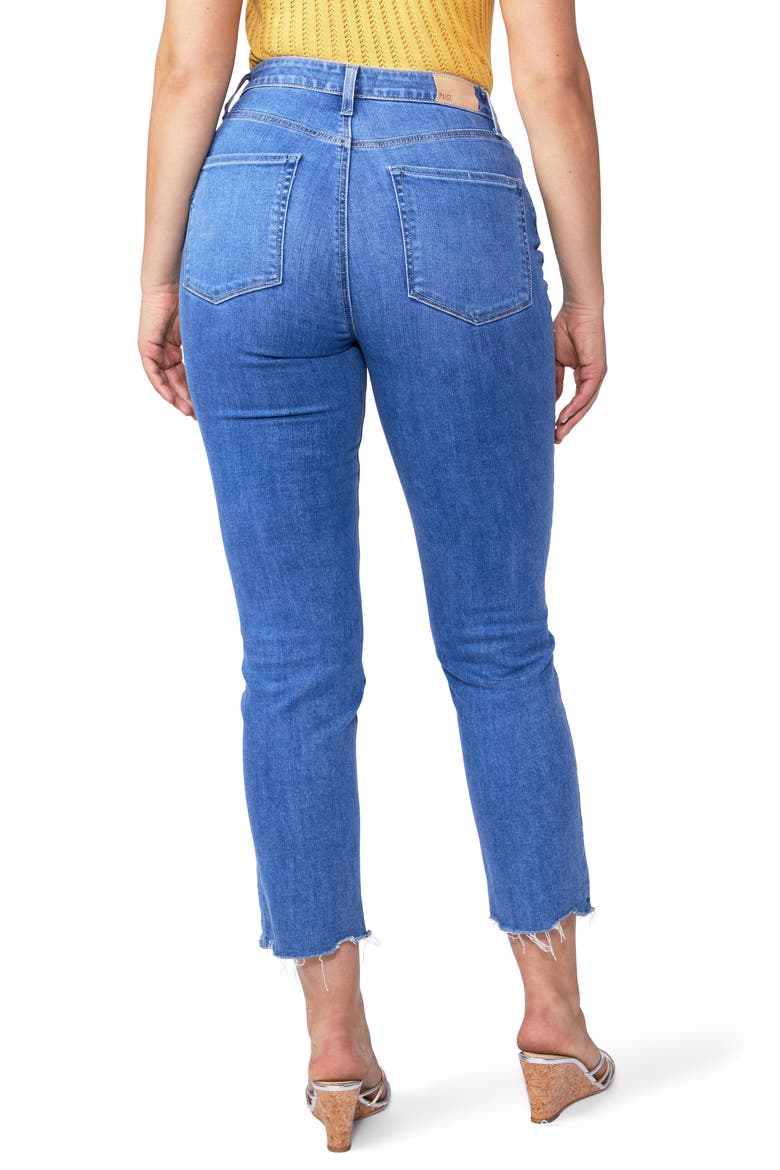 Flaunt Curvy Accent High Waist Raw Hem Ankle Straight Leg Jeans, Alternate, color, SIENE W/ RAGGED FRAY HEM
