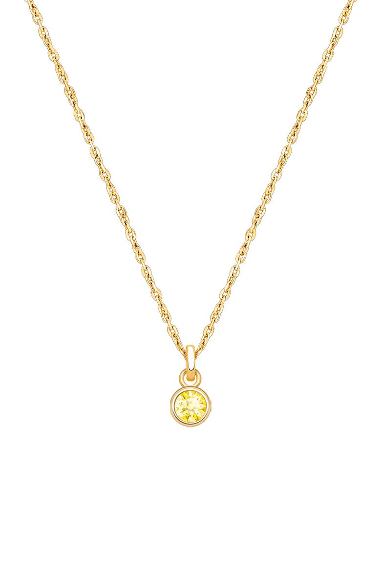 14K Gold Birthstone 12-14" Necklace, Main, color, November