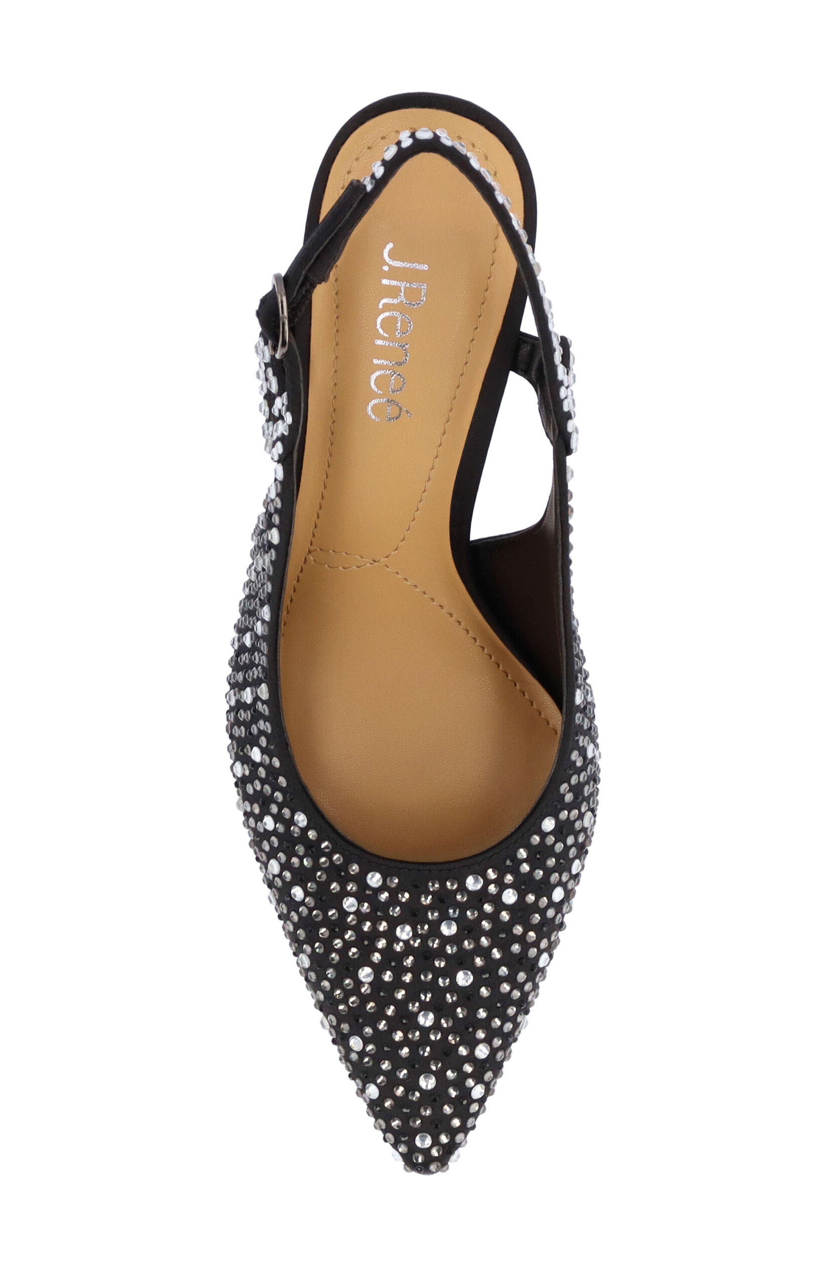 J. Reneé Viviene Slingback Pointed Toe Pump, Alternate, color, Black