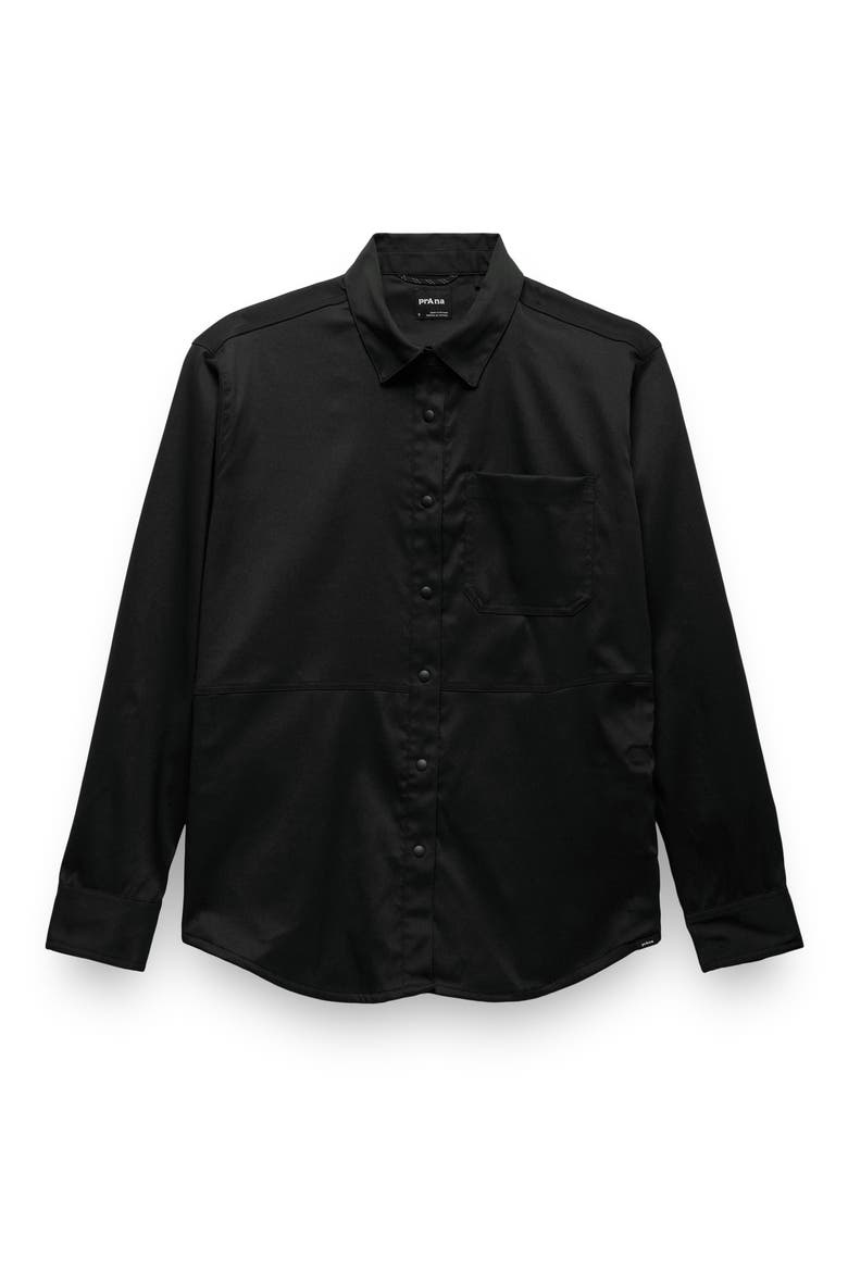 Stretch Zion Long Sleeve Performance Shirt, Alternate, color, BLACK