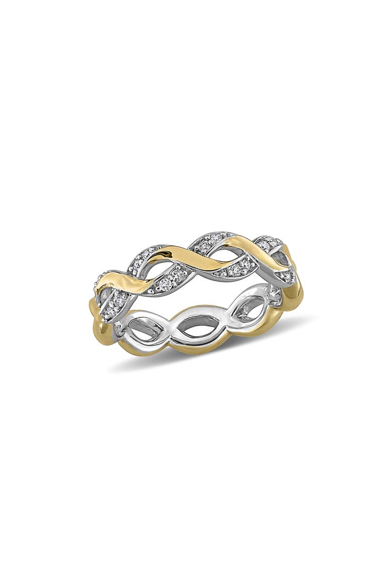 Lab-Grown Diamond Two-Tone Eternity Band Ring - 0.16ct., Main, color, SILVER