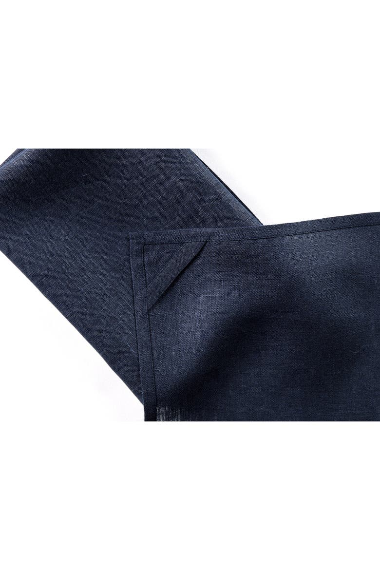 Linen Kitchen Towels Set of 2, 17 x 26" - Kitchen Linen, Alternate, color, Navy