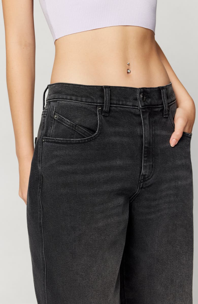 Florence by Mills Wide Leg Boyfriend Jeans, Alternate, color, Washed Black