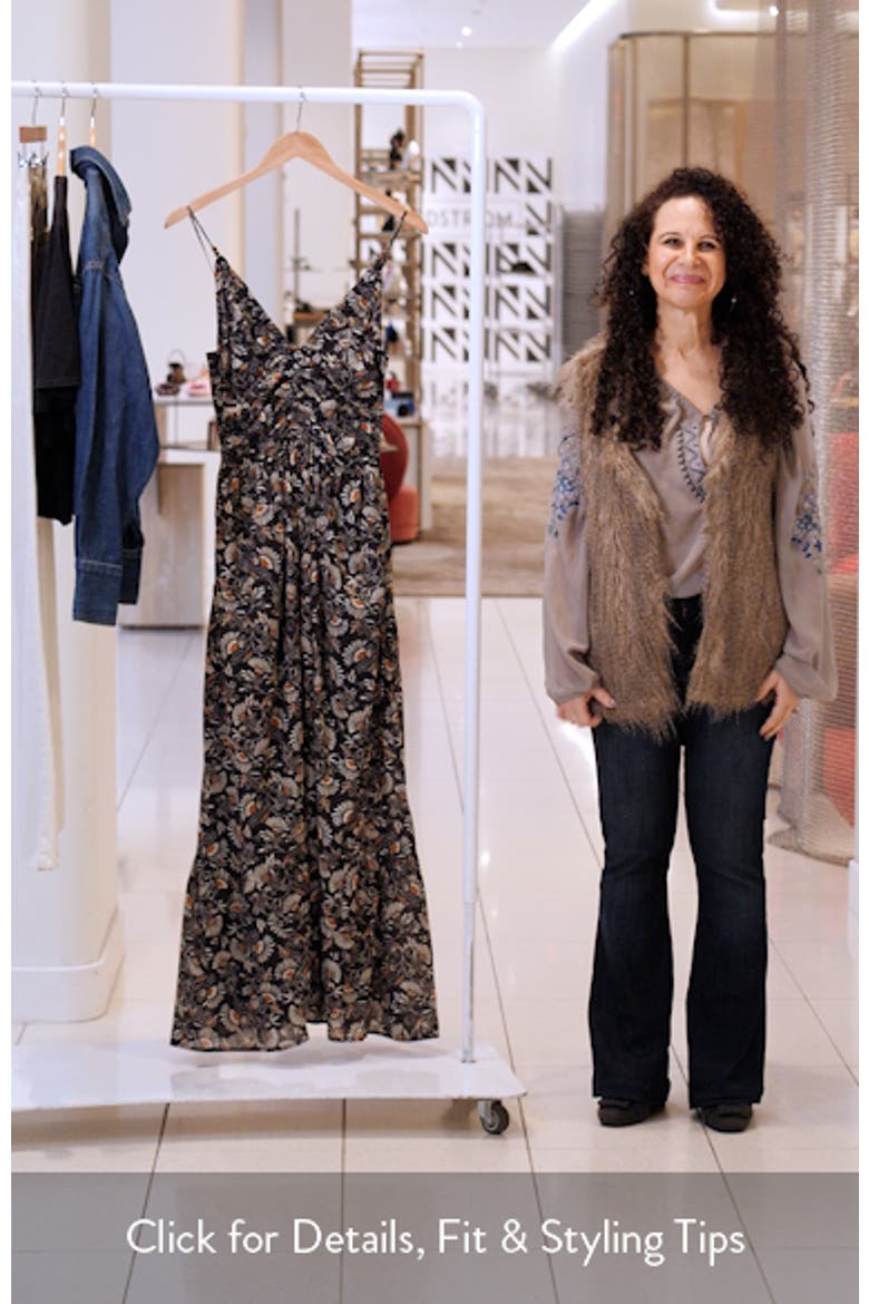 Palm Floral Print A-Line Dress video