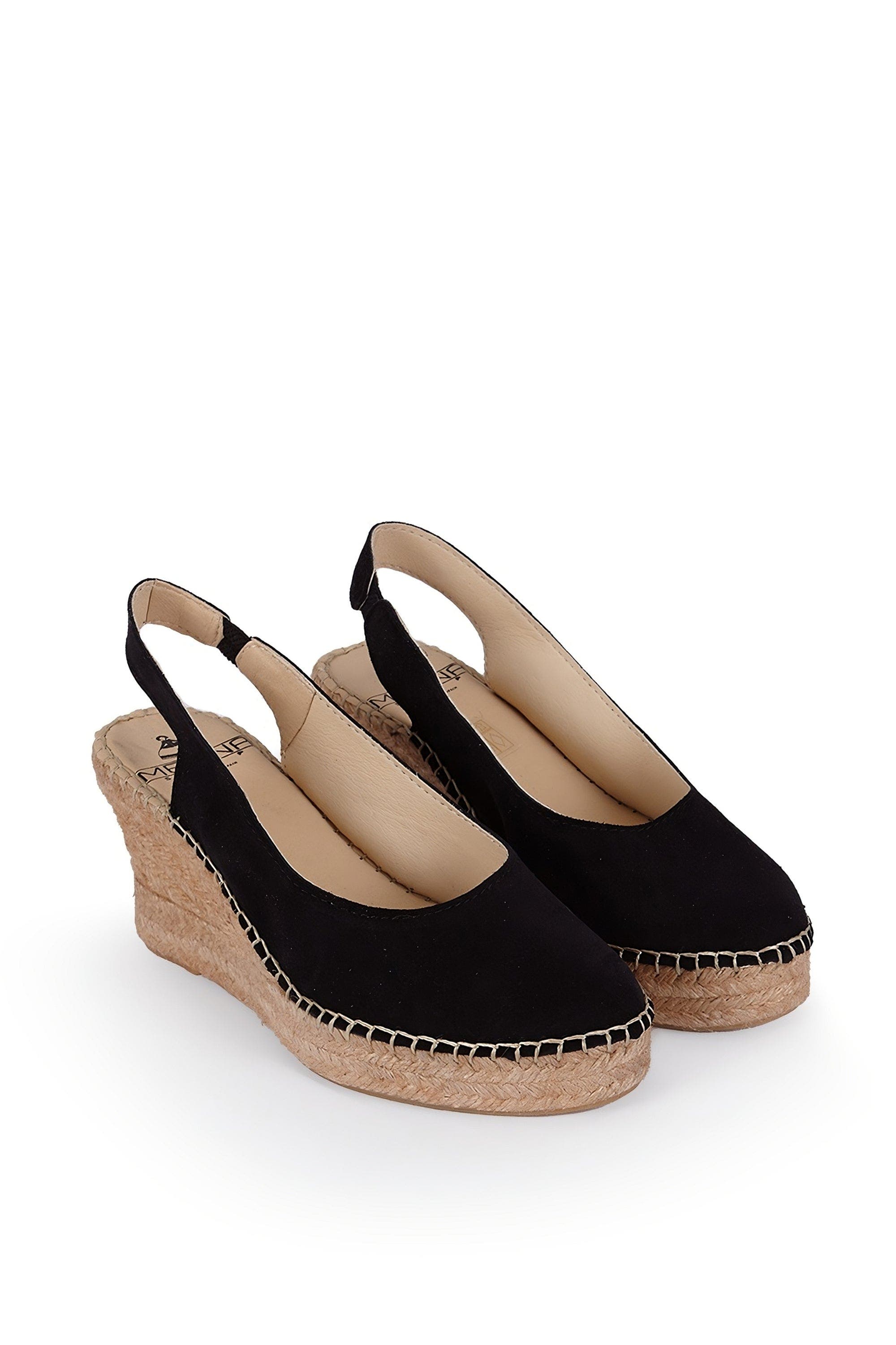 Menina Step Senorita Suede Wedge Espadrille, Alternate, color, Black