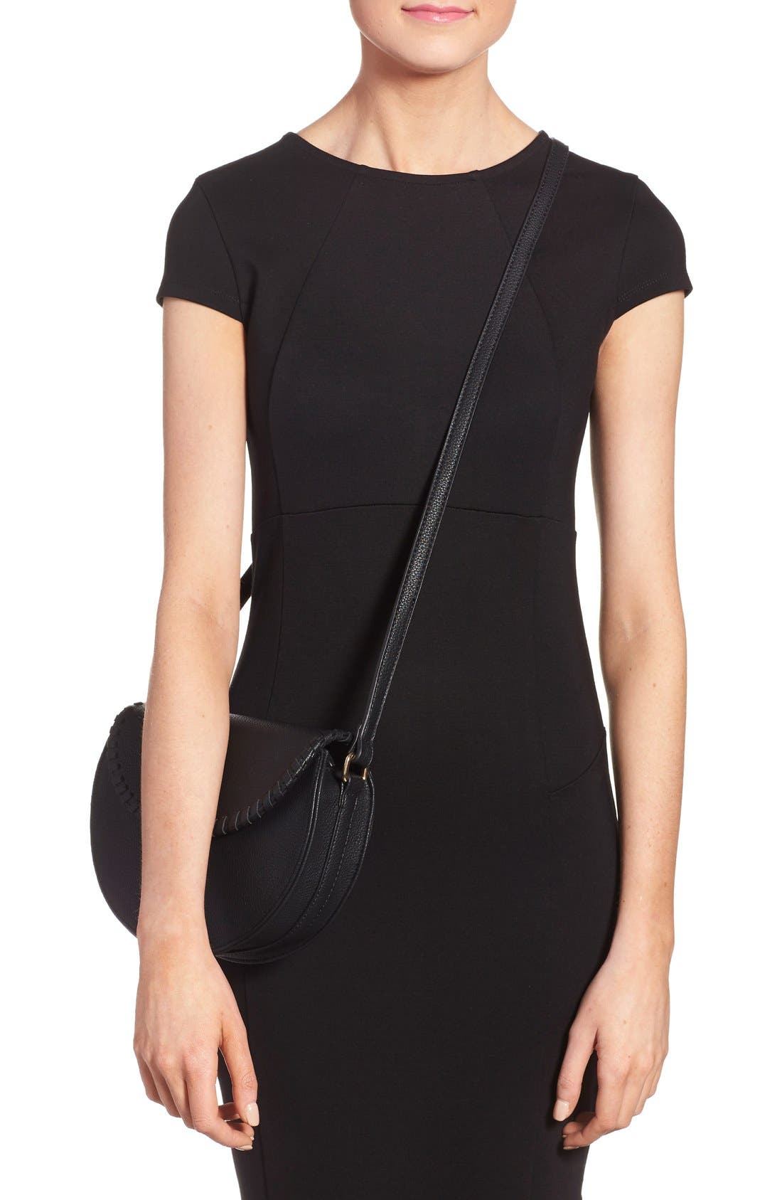 Street Level Tassel Flap Crossbody Bag, Alternate, color, 