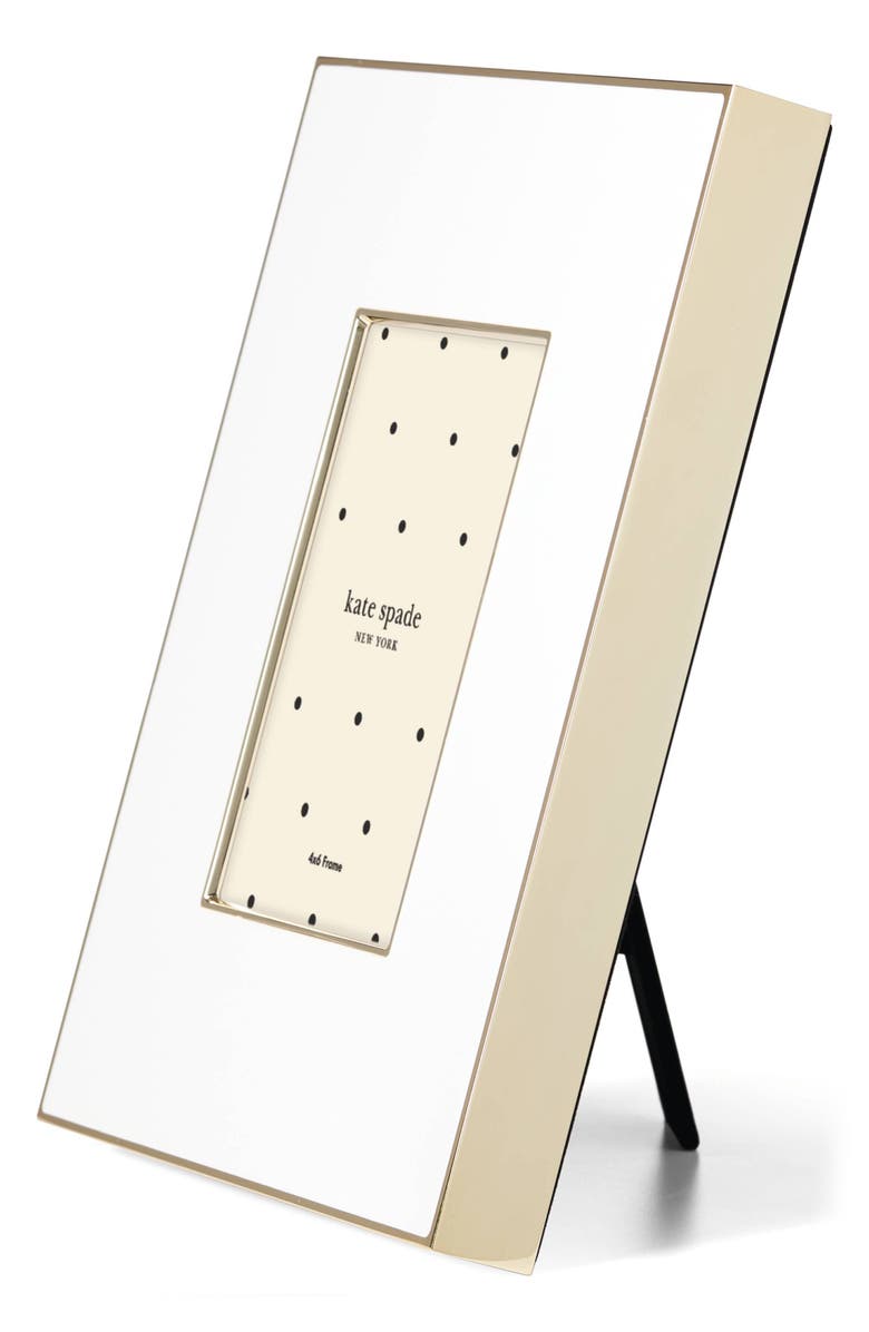 Kate Spade New York make it pop 4 x 6 picture frame, Alternate, color, White