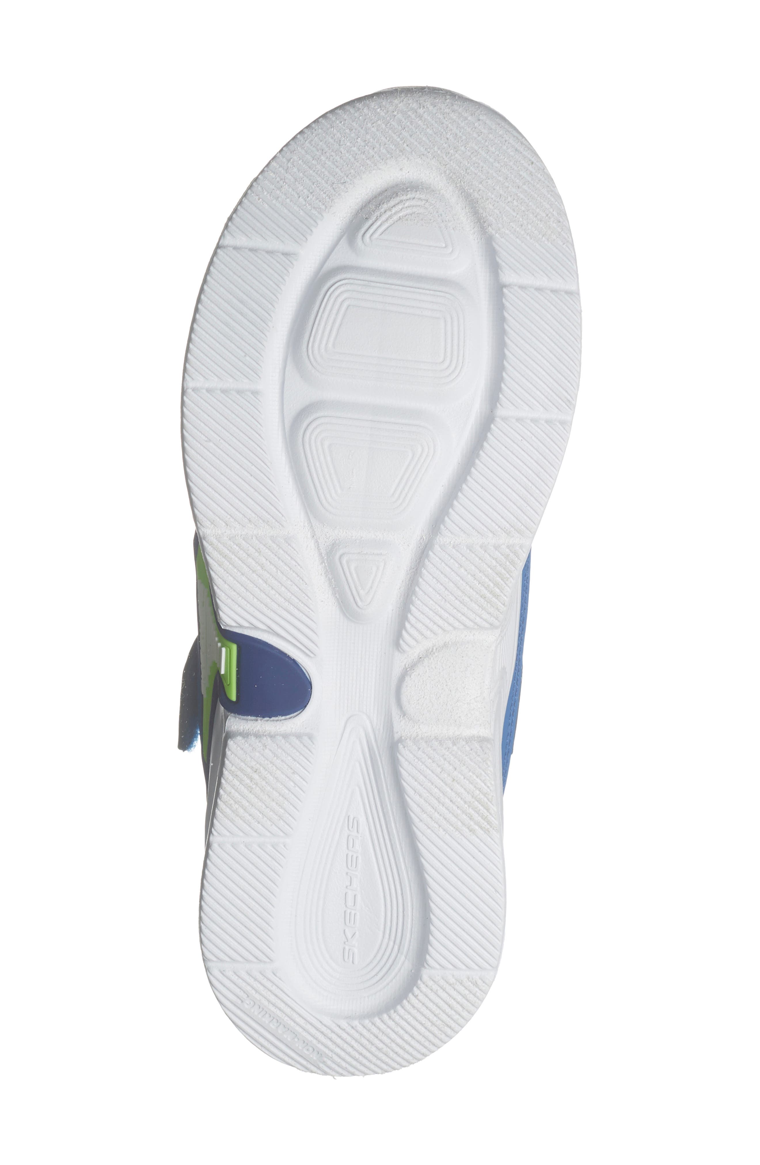 SKECHERS Kids' S-Lights Where's My Skechers? Sneaker, Alternate, color, Blue Lime