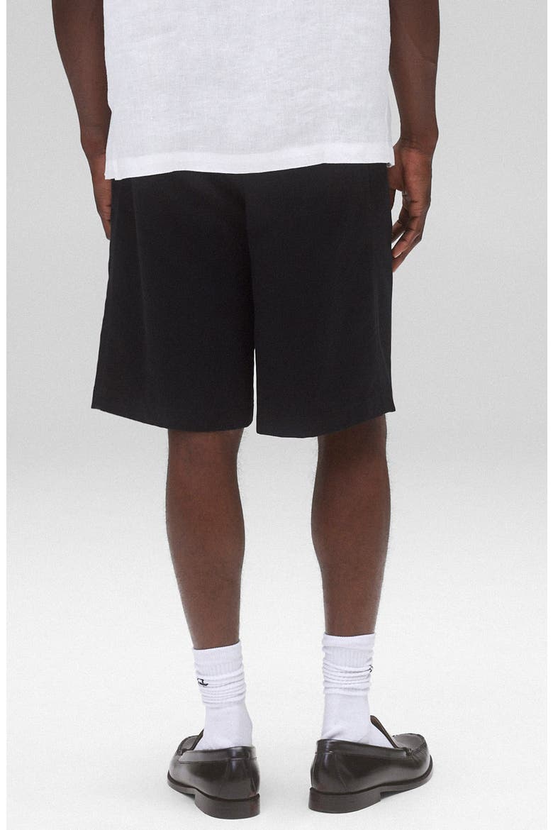 Sophomore Relaxed Fit Pleated Cotton Twill Chino Shorts, Alternate, color, BLACK
