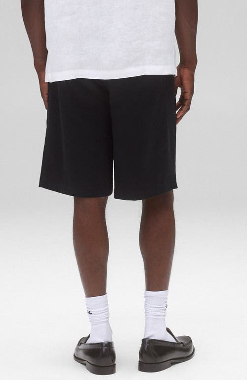 Reigning Champ Sophomore Relaxed Fit Pleated Cotton Twill Chino Shorts In Black