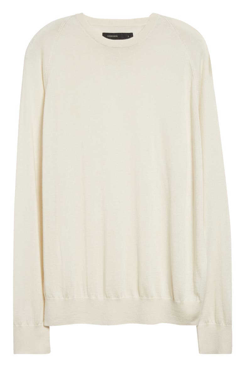 Silk & Cashmere Crewneck Sweater, Alternate, color, WHITE