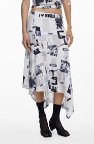 Desigual Handkerchief Hem Skirt