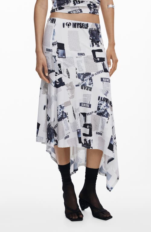 Desigual Handkerchief Hem Skirt In Multi