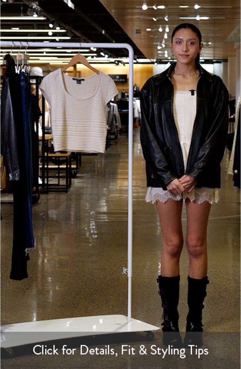 Nellis Open Stitch Short Sleeve Cotton Sweater, sales video thumbnail