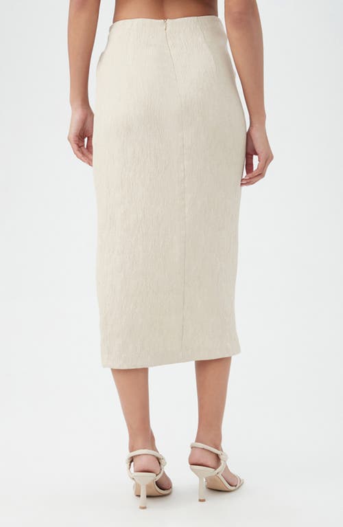 Trina Turk Abiba Gathered Faux-wrap Midi Skirt In White