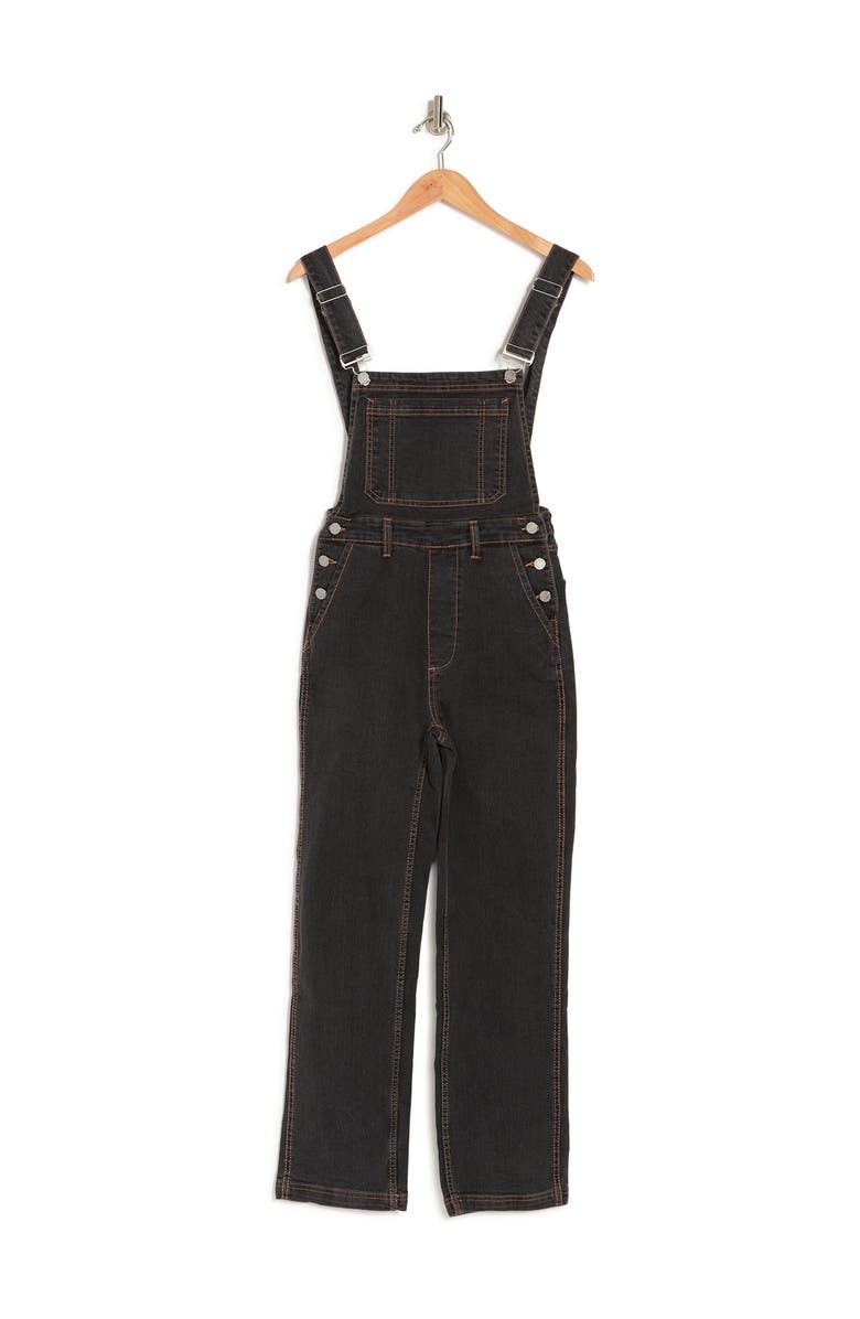 WeWoreWhat We Wore What Straight Tapered Stretch Denim Overalls, Alternate, color, 