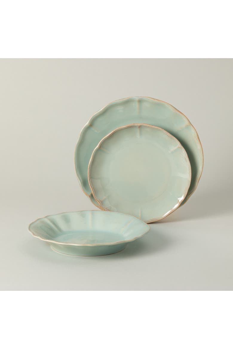 Alentejo 12-pc place setting w/ pasta plate, Alternate, color, Turquoise