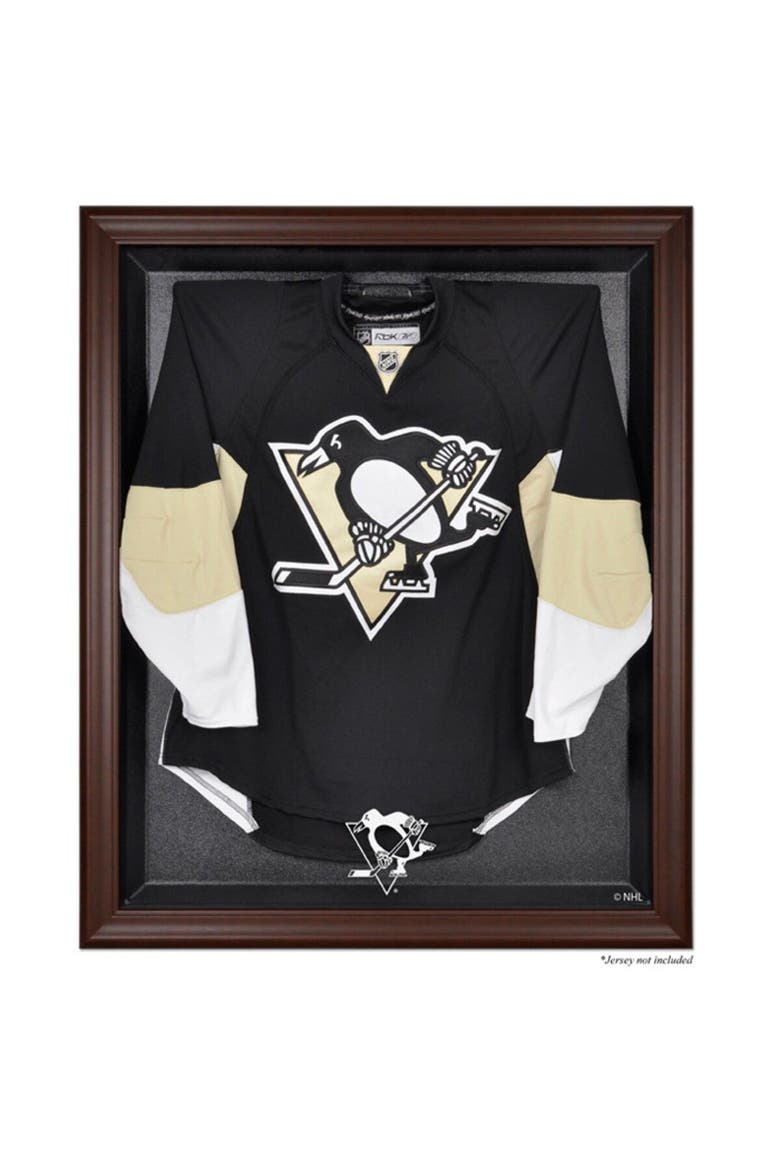 Pittsburgh Penguins Brown Framed Logo Jersey Display Case, Main, color, Brown
