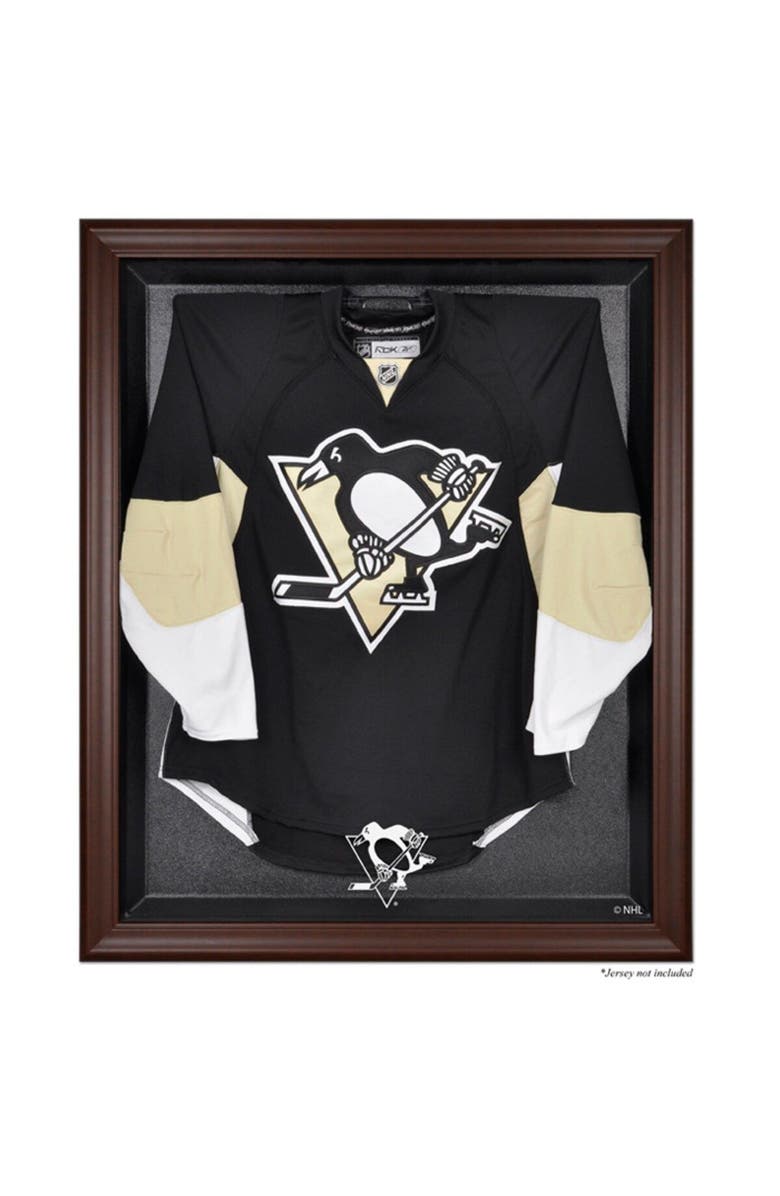 FANATICS AUTHENTIC Pittsburgh Penguins Brown Framed Logo Jersey Display Case, Main, color,