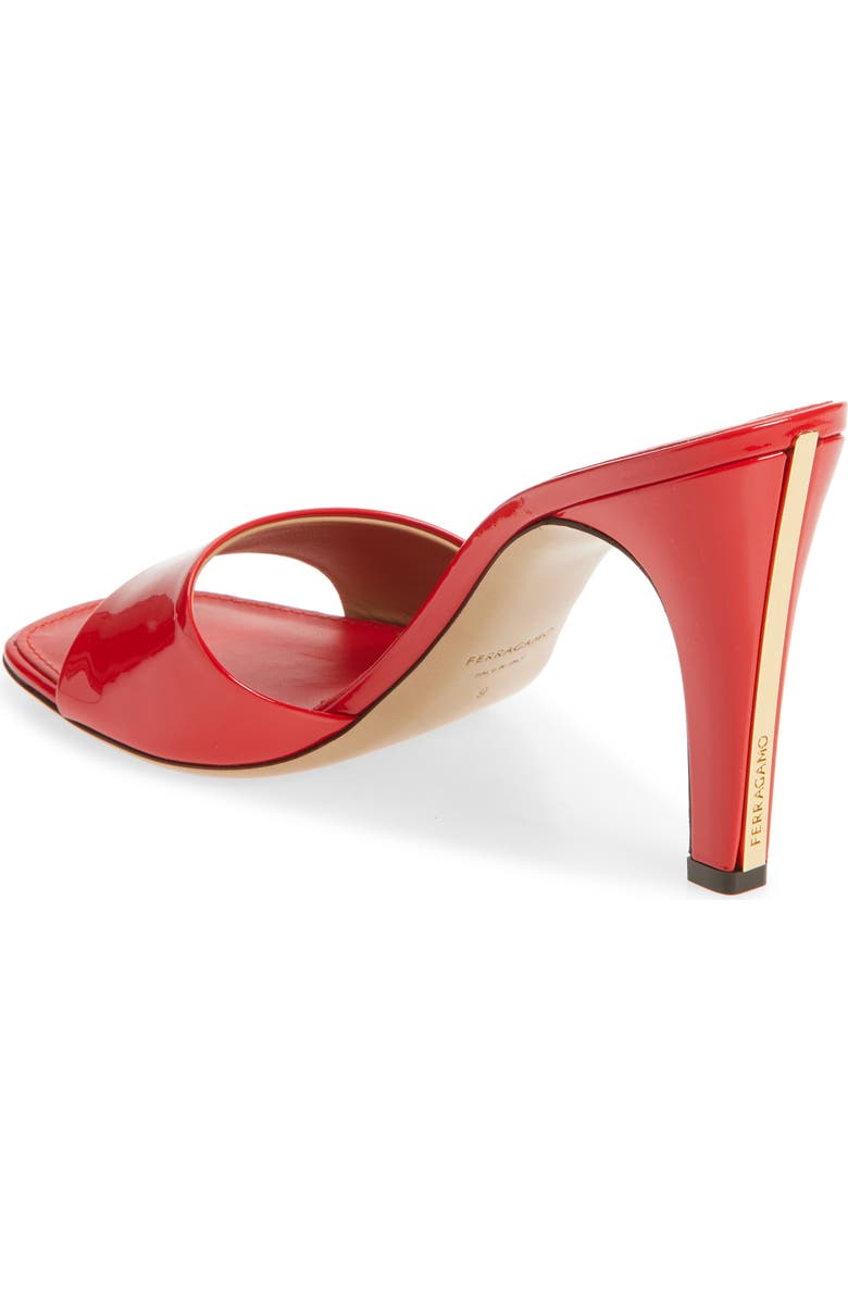 FERRAGAMO Tatiana Slide Sandal, Alternate, color, Flame Red Biscotto Flame Red