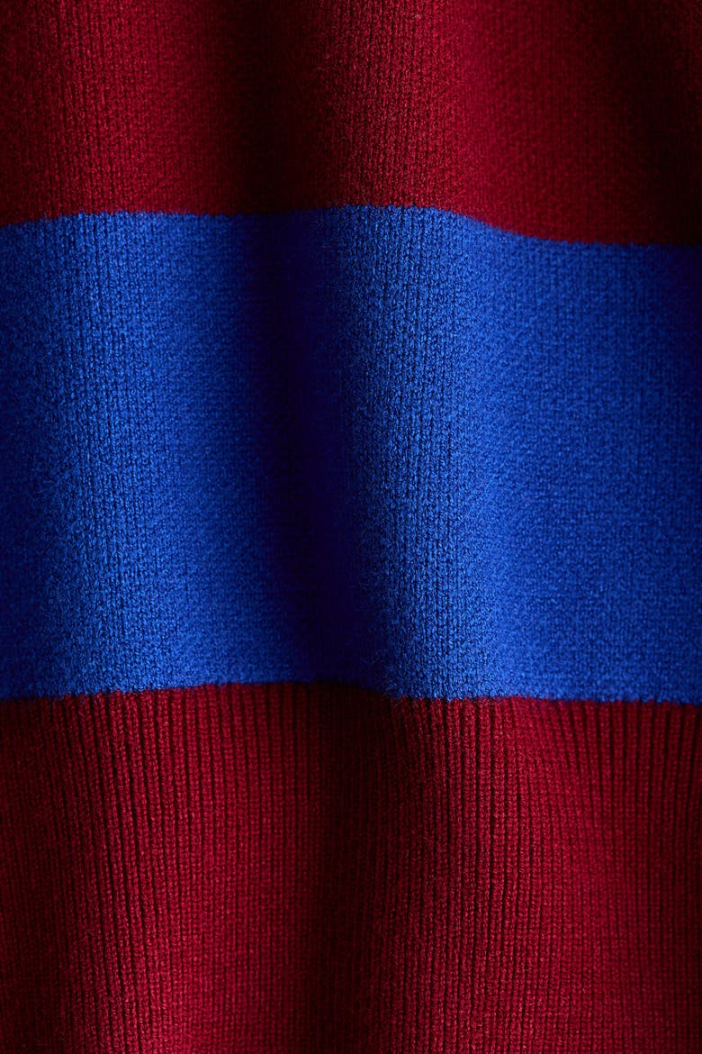 Oversized Polo Shirt, Alternate, color, Bright blue/striped