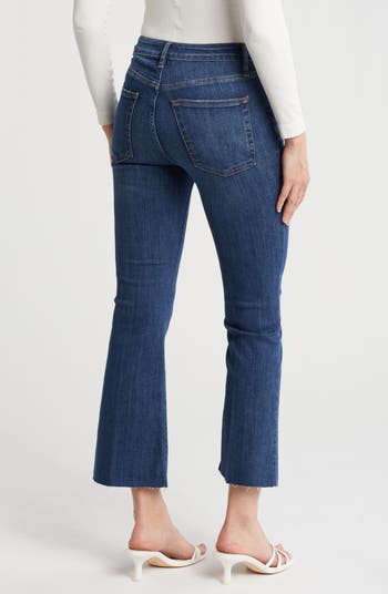 Raw Crop Mini Bootcut Jeans