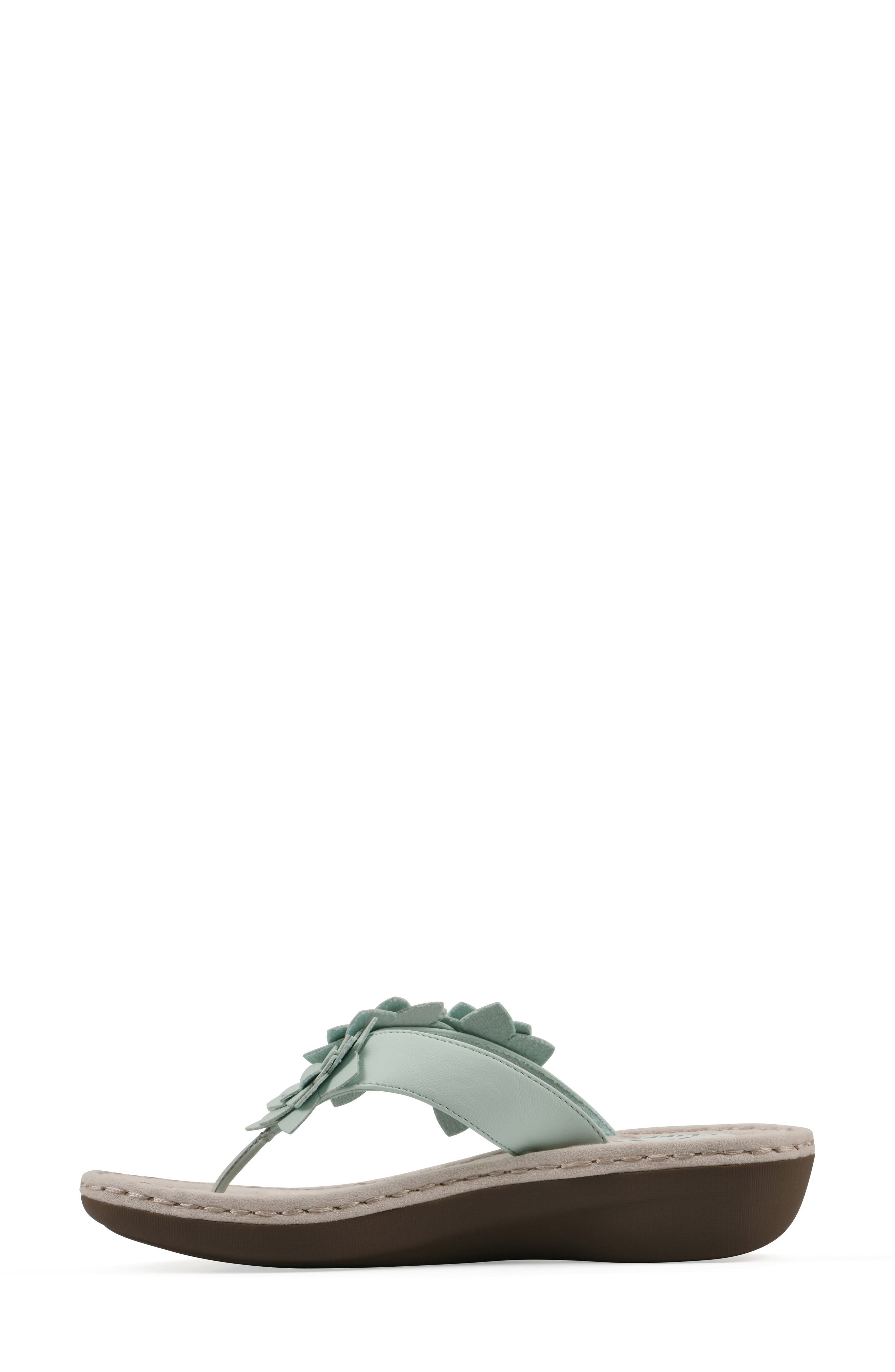 CLIFFS BY WHITE MOUNTAIN Content Wedge Sandal - Wide Width Available, Alternate, color, Mint Smooth