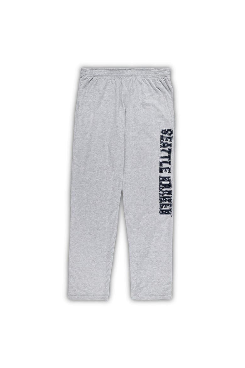 Men's Seattle Kraken Navy/Heather Gray Big & Tall T-Shirt & Pants Lounge Set, Alternate, color, Navy
