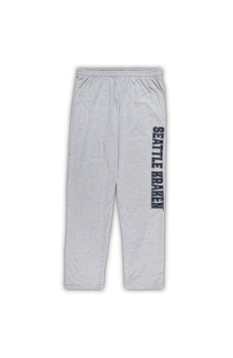 PROFILE Men's Seattle Kraken Navy/Heather Gray Big & Tall T-Shirt & Pants Lounge Set, Alternate, color, Navy