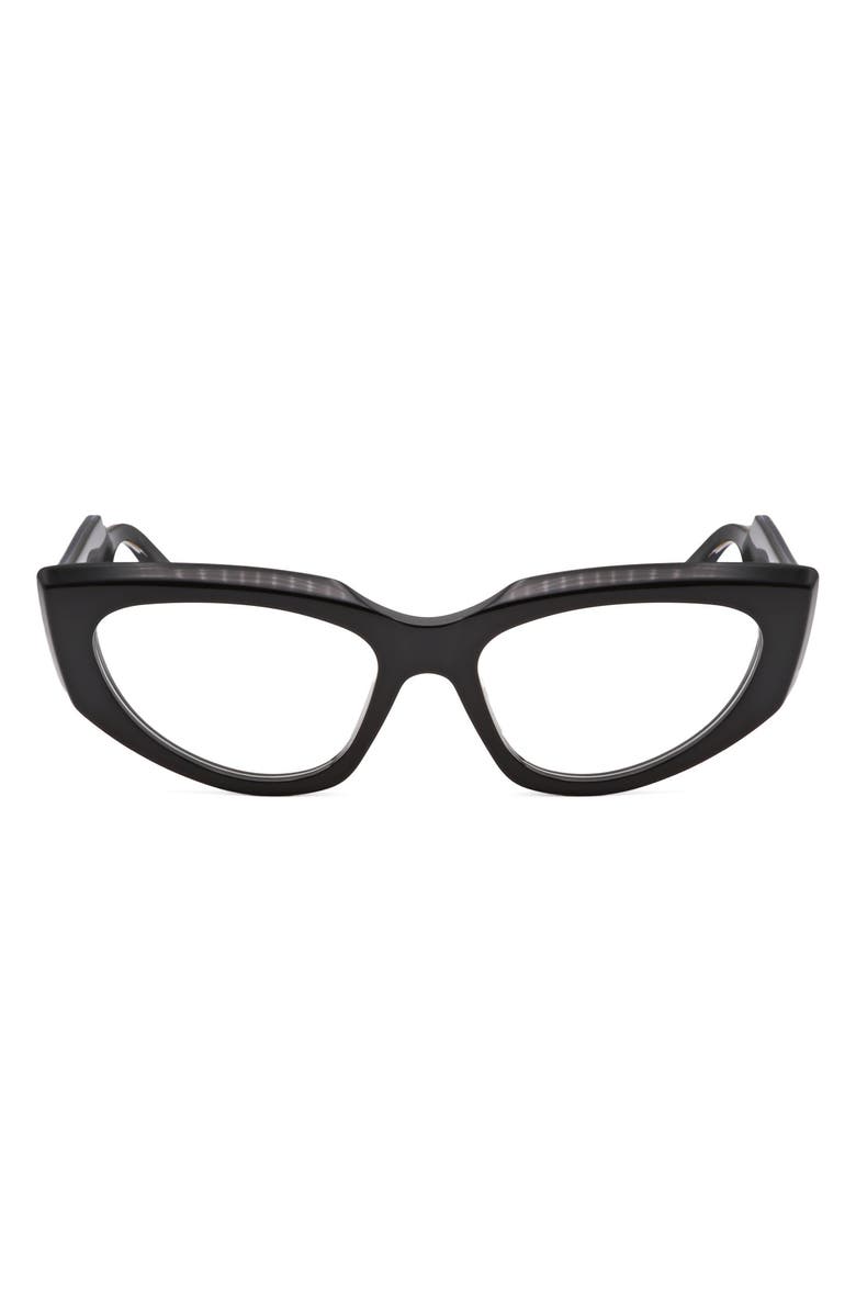 Marni 55mm Cat Eye Reading Glasses, Main, color, Black