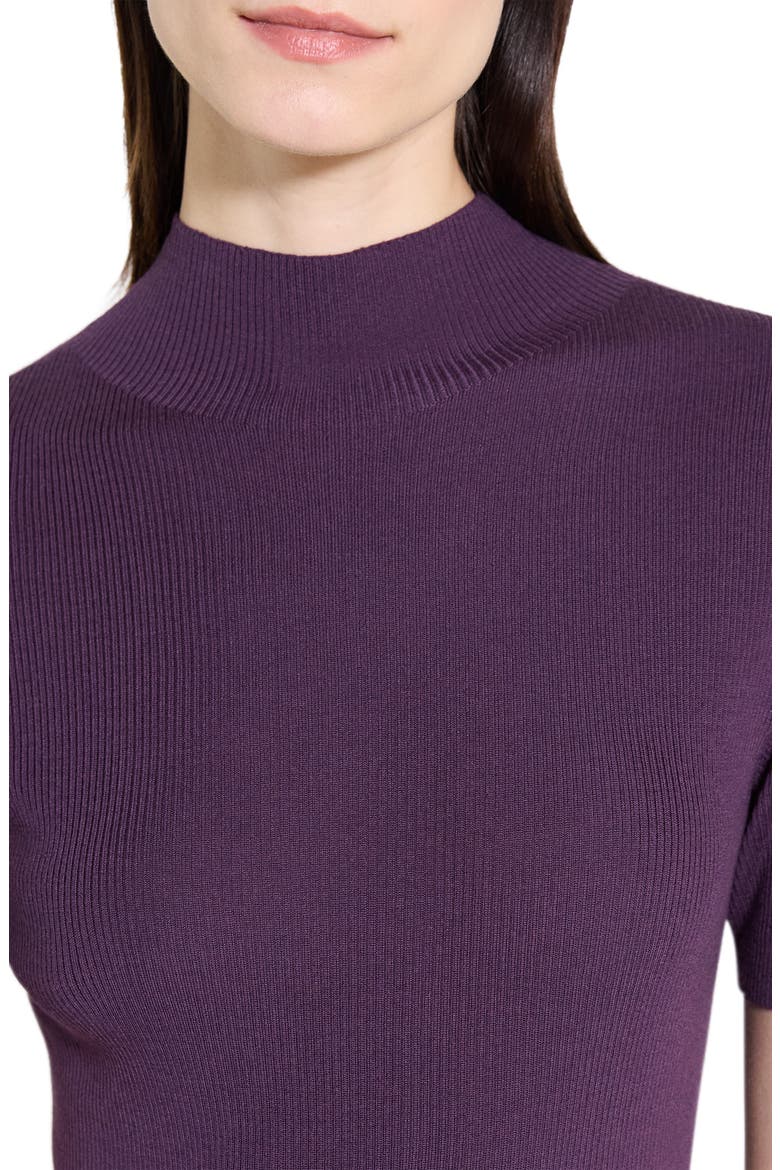 Leenda Merino Wool Mock Neck Sweater, Alternate, color, BLACK IRIS