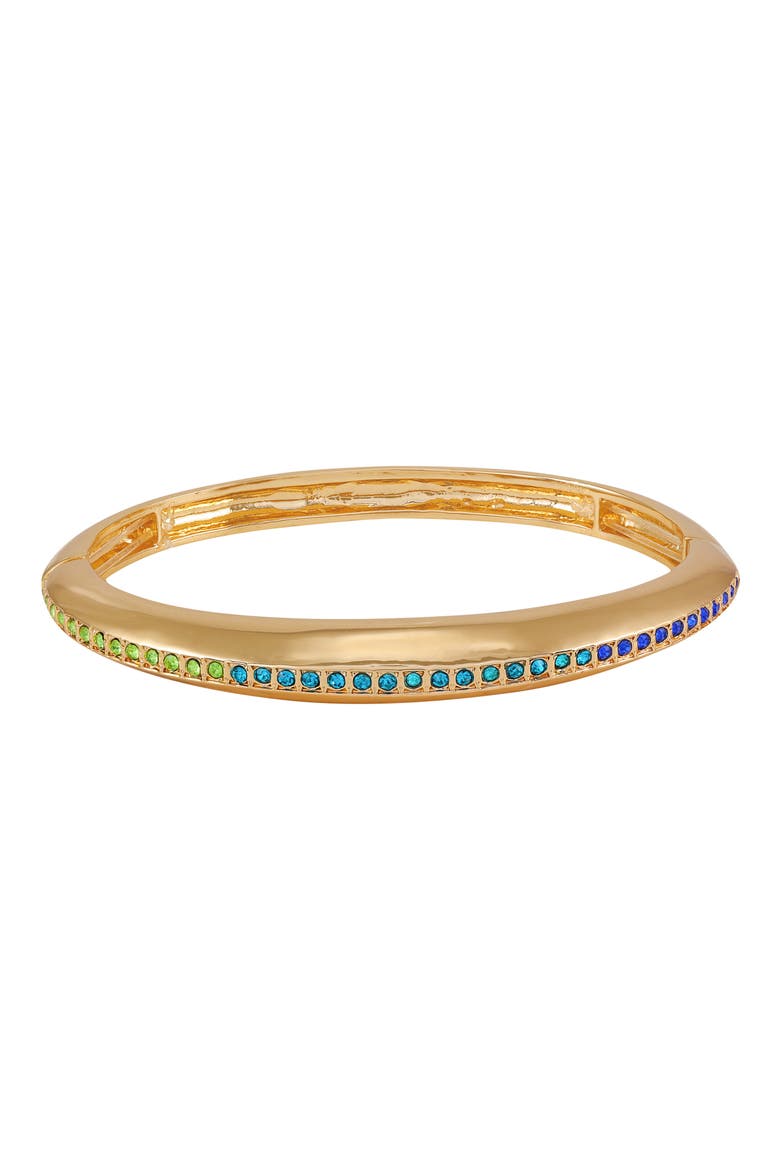 Crystal Stretch Bangle Bracelet, Main, color, GOLDTONE