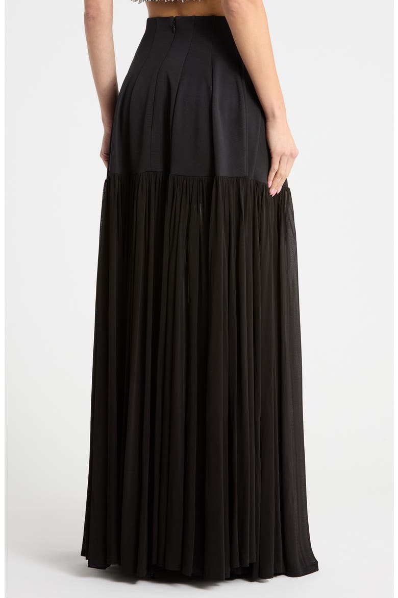 Saryn Midi Skirt, Alternate, color, BLACK