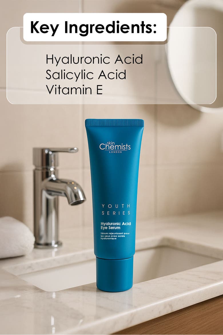 Youth Series 1.5% Hyaluronic Acid Eye Serum 15ml for Dryness, Fine Lines & Wrinkles, Alternate, color, White