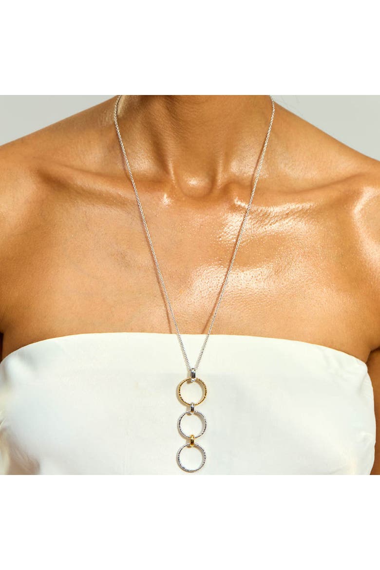 Triple Hula Multi-Finish Long Necklace, Alternate, color, Multi Color