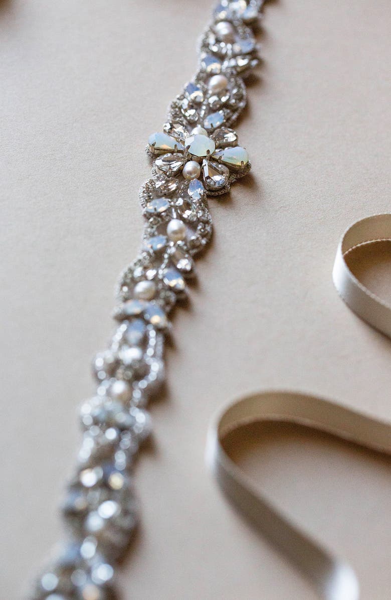 Brides & Hairpins Keva Crystal Sash, Alternate, color, 