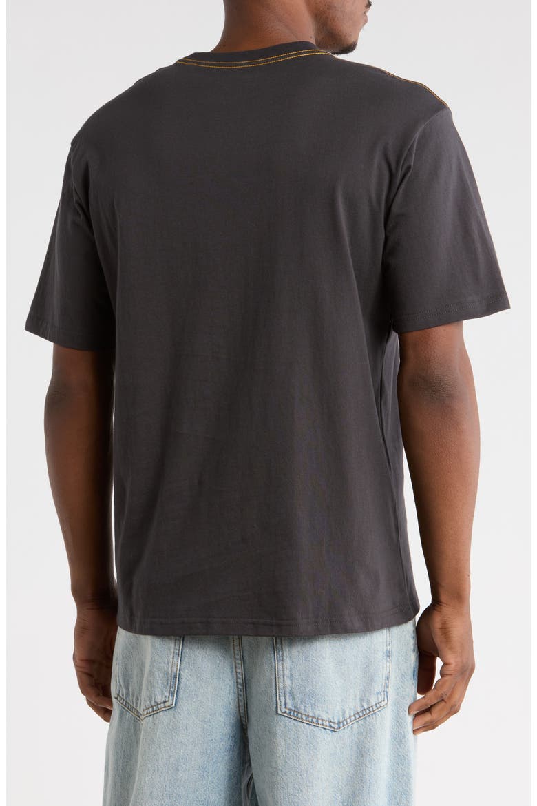 Washed Logo Heavyweight T-Shirt, Alternate, color, WASHED BLACK YELLOW