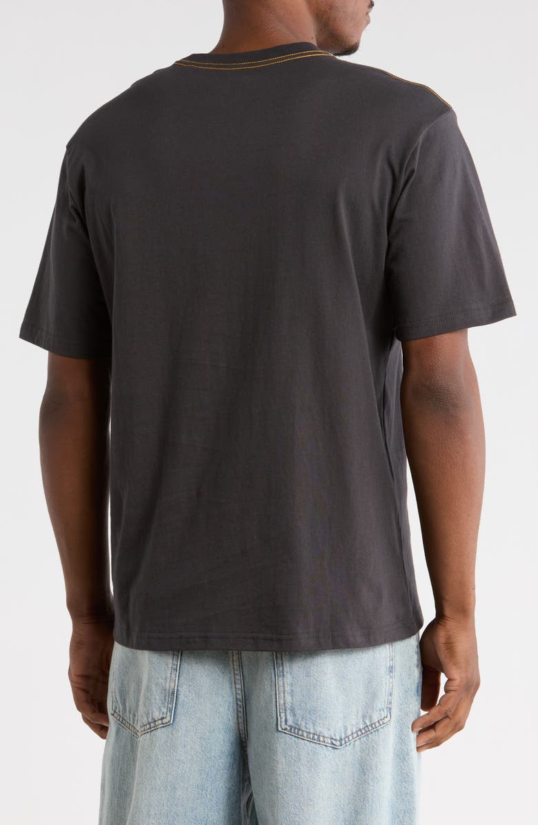 CAT WWR Washed Logo Heavyweight T-Shirt, Alternate, color, Washed Black Yellow