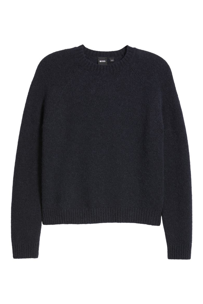 Febisan Alpaca Blend Sweater, Alternate, color, BLK