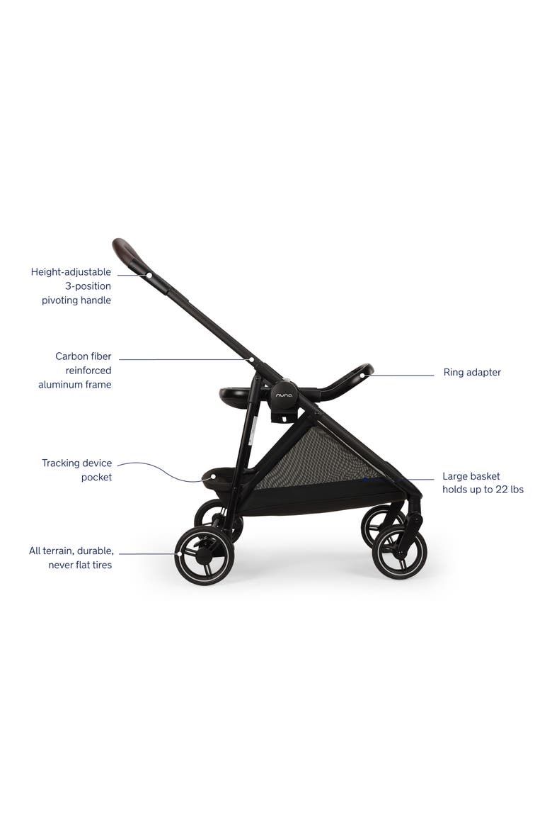 Flex System Stroller Frame & Pipa™ Series Adapter, Alternate, color, BLACK