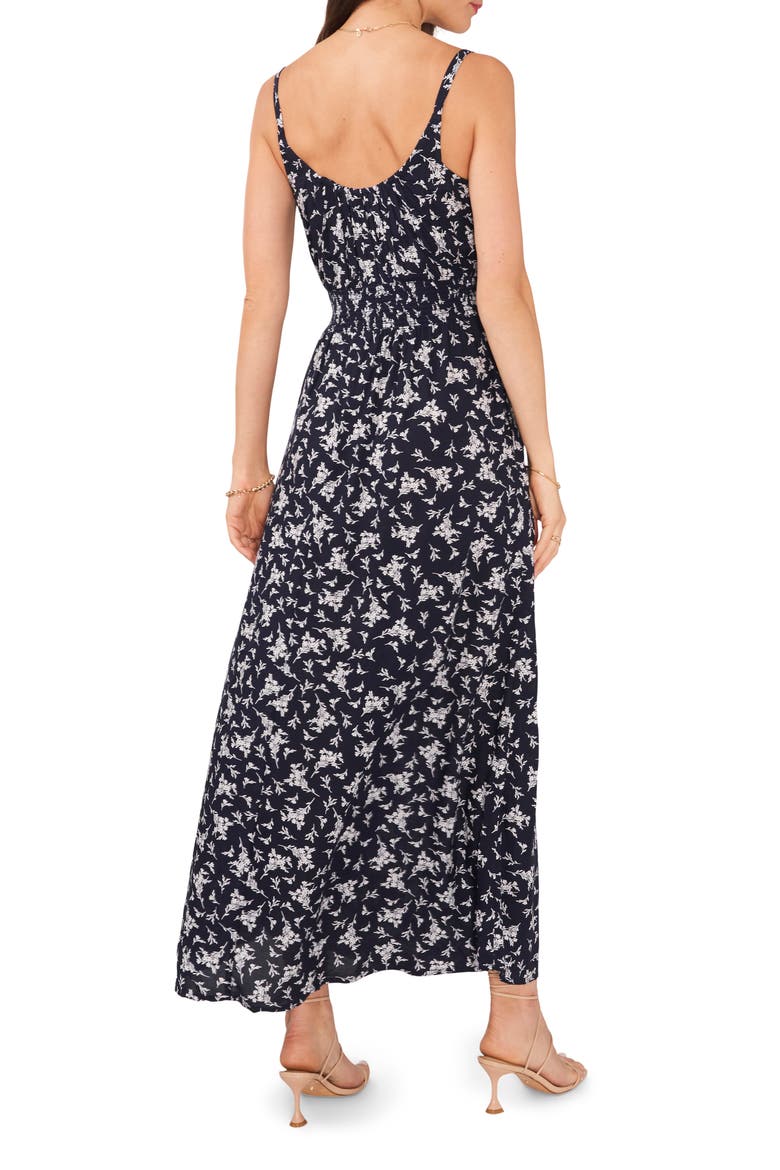 Smocked Waist Sundress, Alternate, color, BLUE BLOOMS