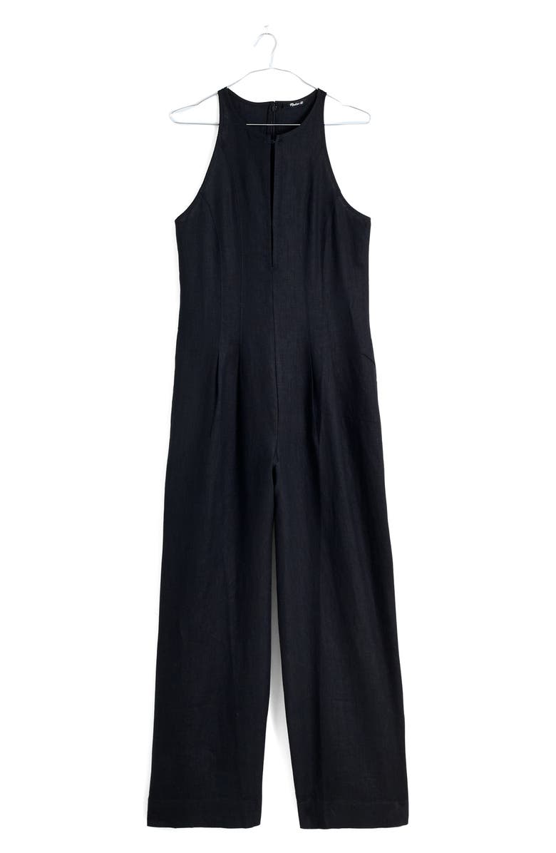 Madewell Seamed Wide Leg Linen Jumpsuit, Main, color,