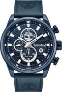 Timberland Henniker II Multifunction Chronogrpah Leather Strap Watch, 46mm