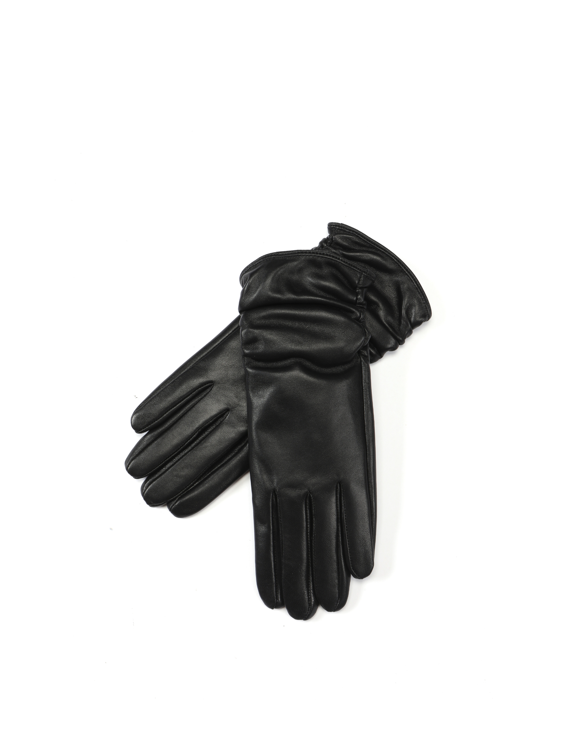 Elina Leather Gloves, Alternate, color, Black