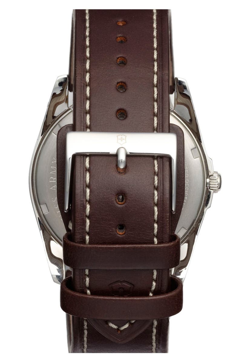 Victorinox Swiss Army<sup>®</sup> 'Infantry' Leather Strap Watch, 40mm, Alternate, color,