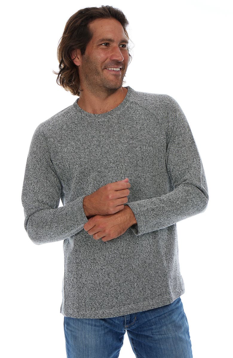 PX Textured Long Sleeve Crewneck T-Shirt, Alternate, color, Black/ White