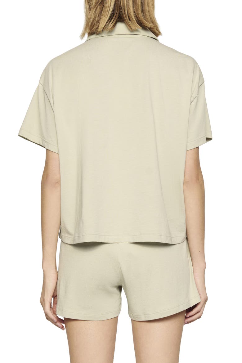 Organic Cotton Relaxed Short Pajamas, Alternate, color, SANDSTONE