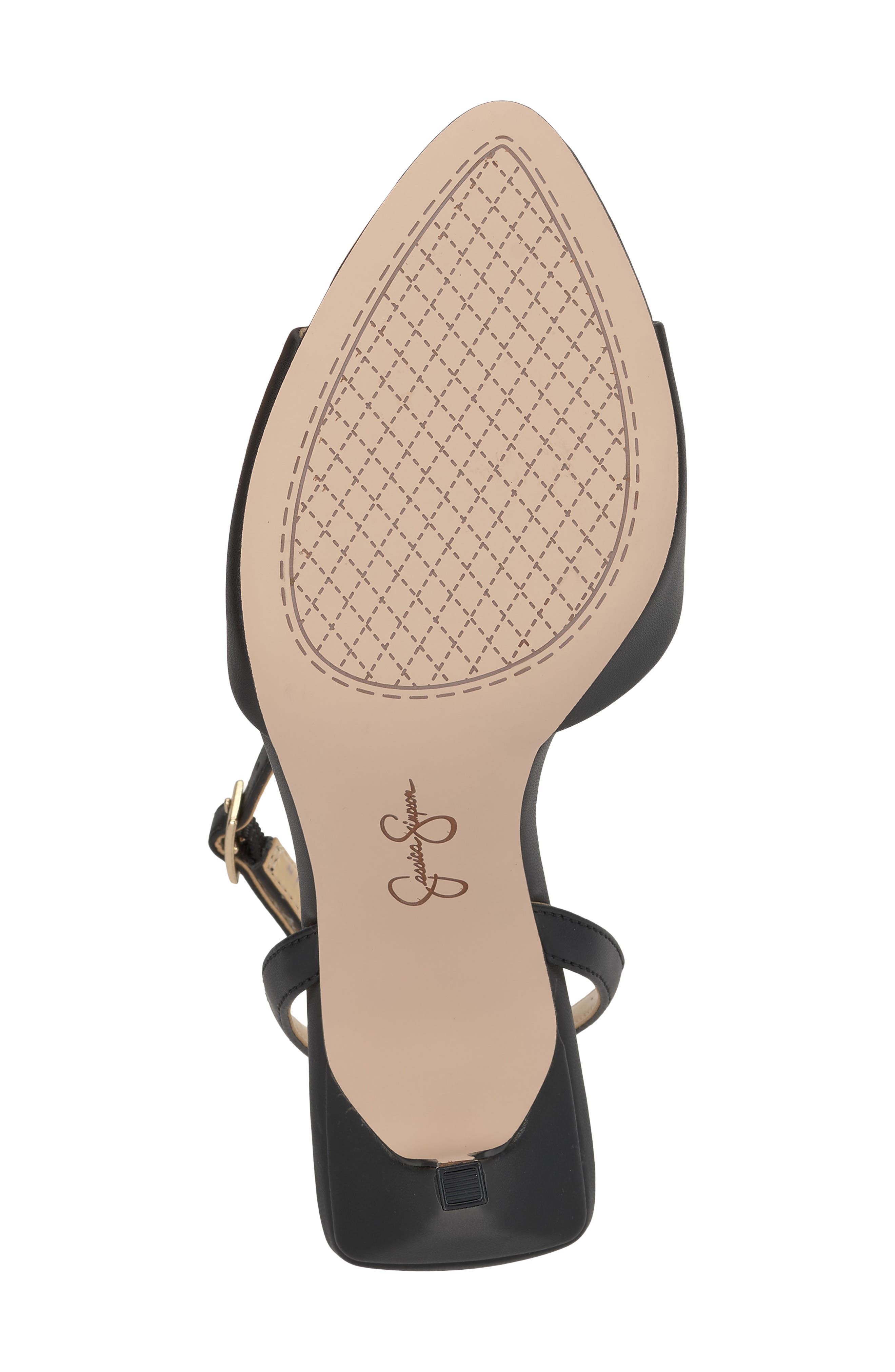 Jessica Simpson Davara Ankle Strap Pointed Toe Sandal, Alternate, color, Black