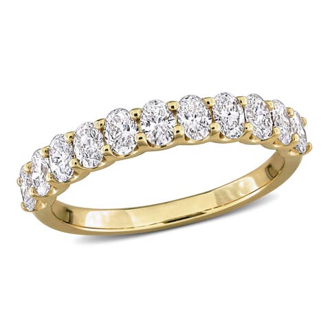1 CTW Oval Lab-Grown Diamond Band 14k