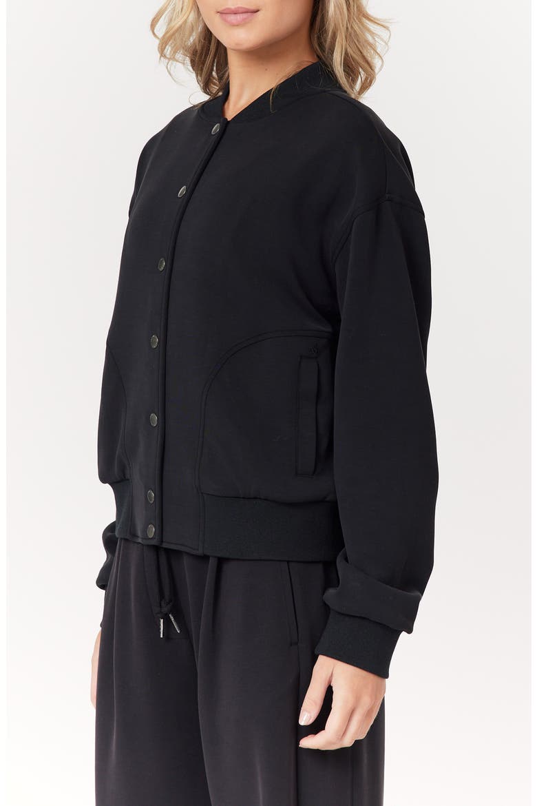 Jersey Bomber Jacket, Alternate, color, BLACK